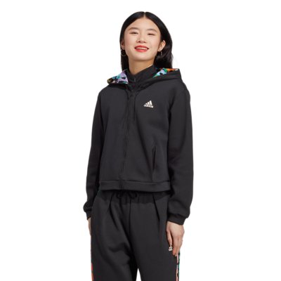 sweatshirt zippé à capuche femme aop fz