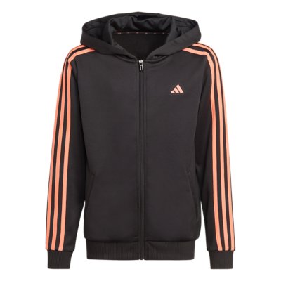 sweatshirt zippé à capuche garçon train essentials aeroready 3-stripes regular-fit full-zip