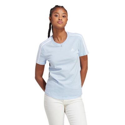 tee-shirt à manches courtes femme loungewear essentials slim 3-stripes