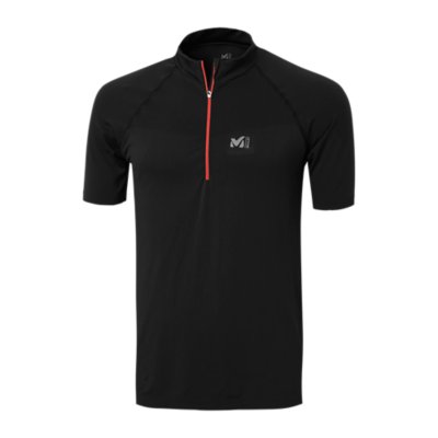 tee-shirt de randonnée à manches courtes homme seamless zip