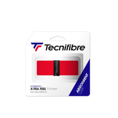 grip pour raquette de tennis et de badminton x-tra feel rouge