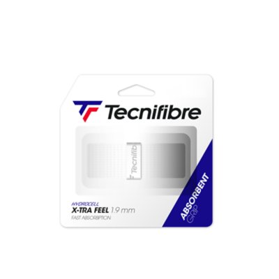 grip pour raquette de tennis et de badminton x-tra feel blanc