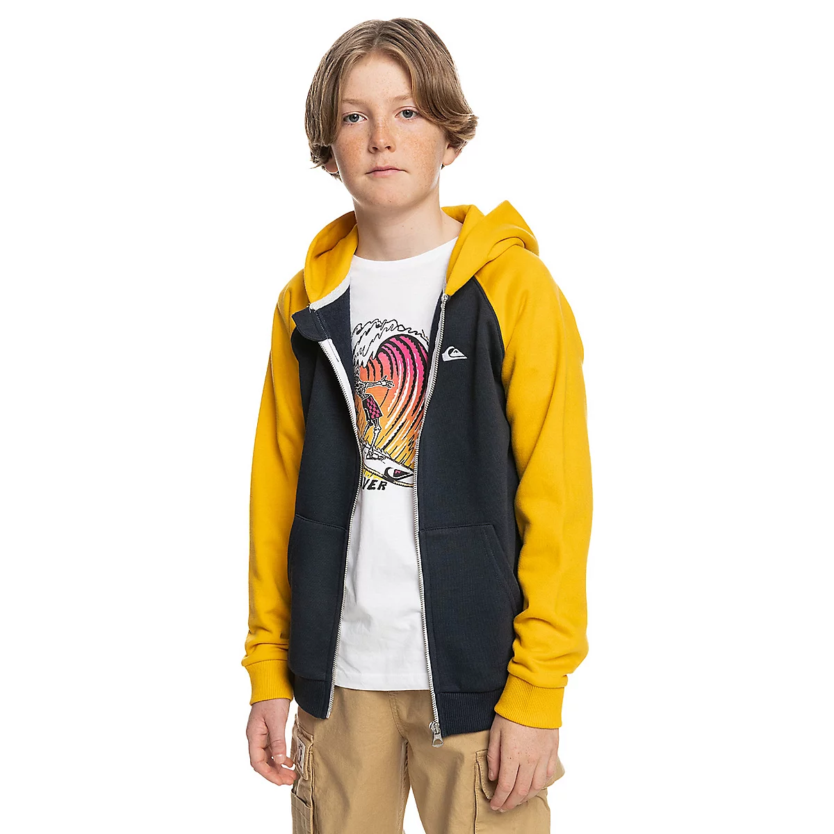 sweatshirt zippé à capuche garçon easydzipyth b otlr