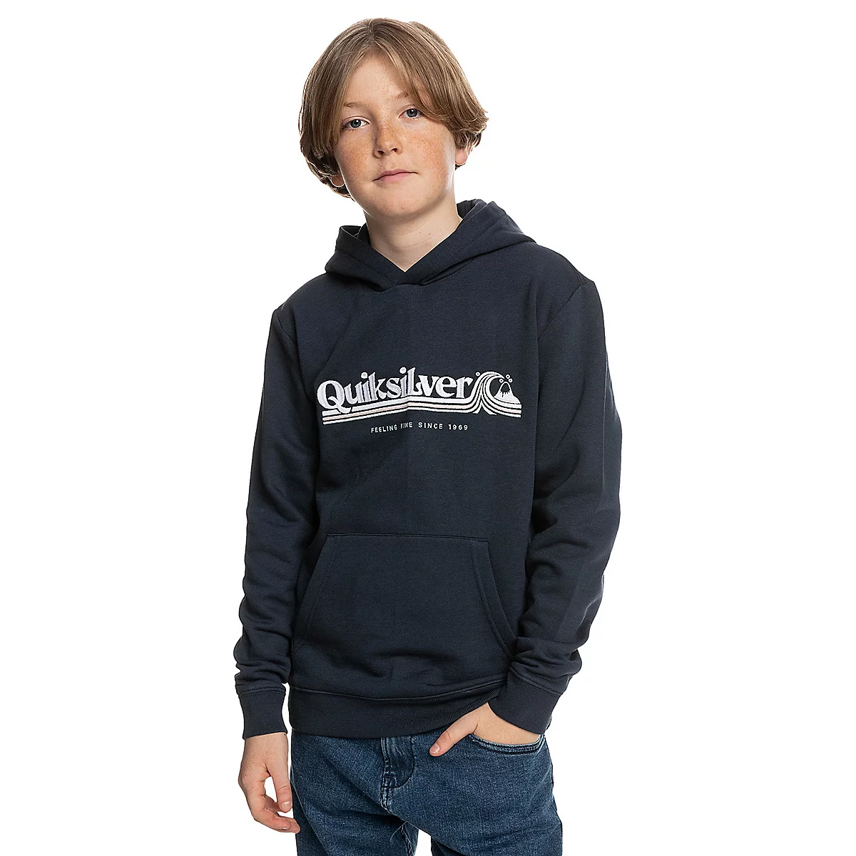 sweatshirt à capuche garçon all lined up b otlr