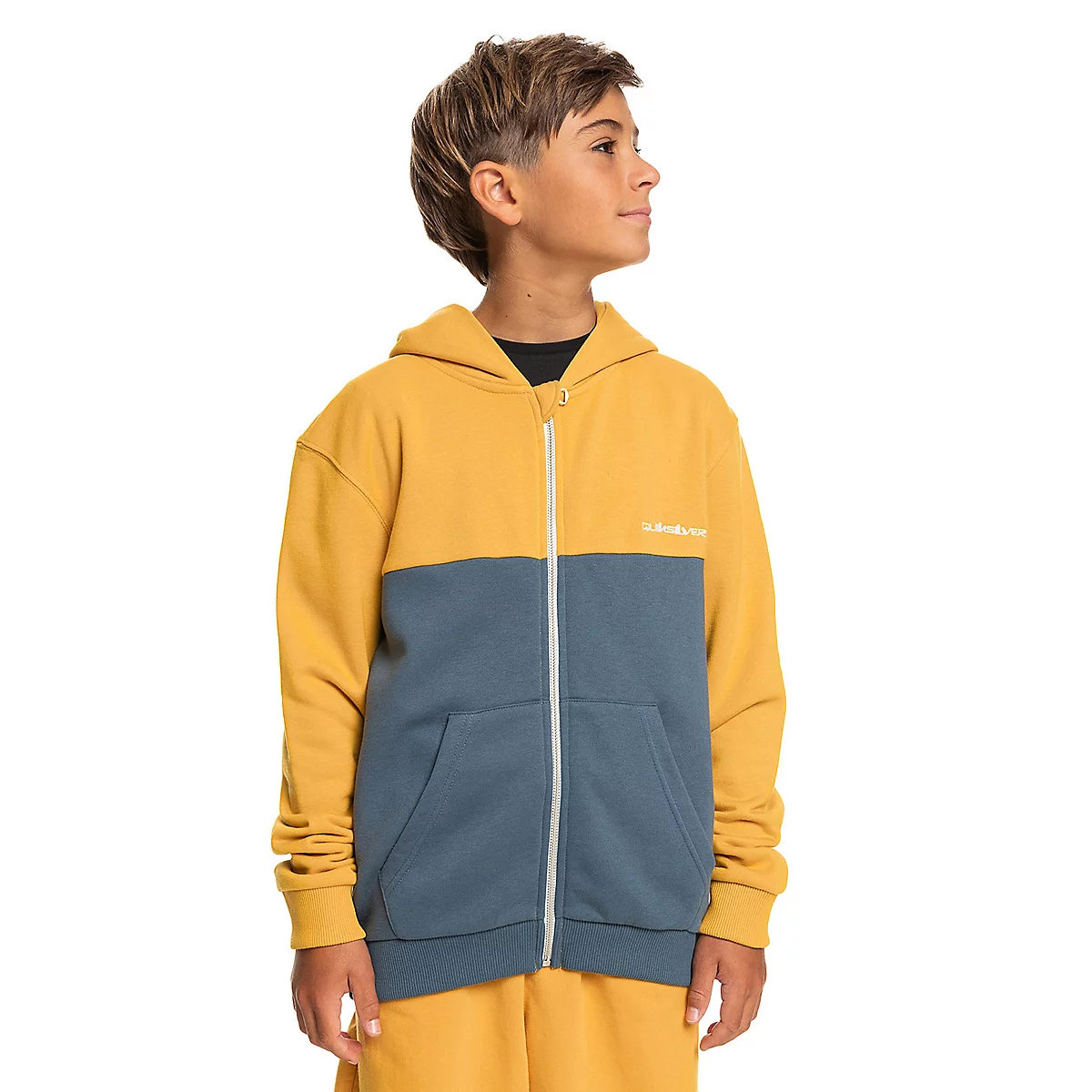 sweatshirt zippé à capuche garçon easy day block zip youth