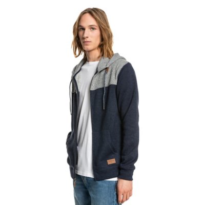 sweatshirt zippé à capuche homme keller block zip