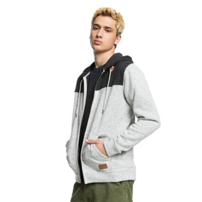 sweatshirt zippé à capuche homme keller block zip