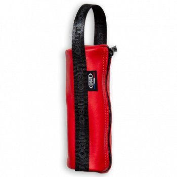 sacoche cuir ronde rouge