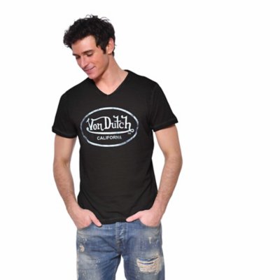 tee-shirt à manches courtes homme tee shirt col v ron