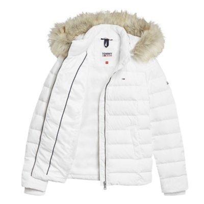 Doudoune Femme Basic Hooded Down BLANC TOMMY HILFIGER BLACKSTORE