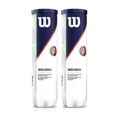 balles de tennis bi-pack roland garros all court 4 ball